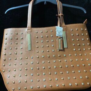 Imoshion Faux Leather Studded Shoulder Bag/Tote/Purse